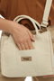 Zoozie Bags Bolso Tote de Lona Crema